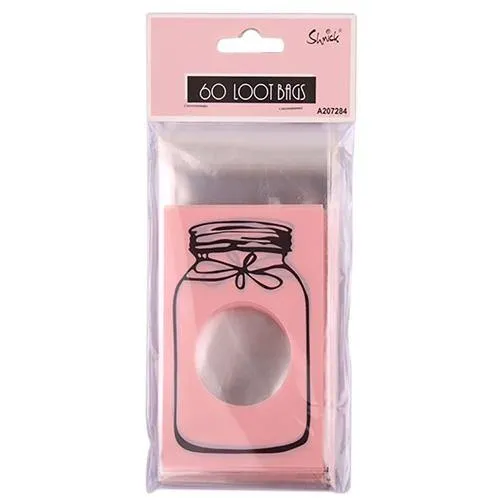 60 Pack Pink Loot Bags