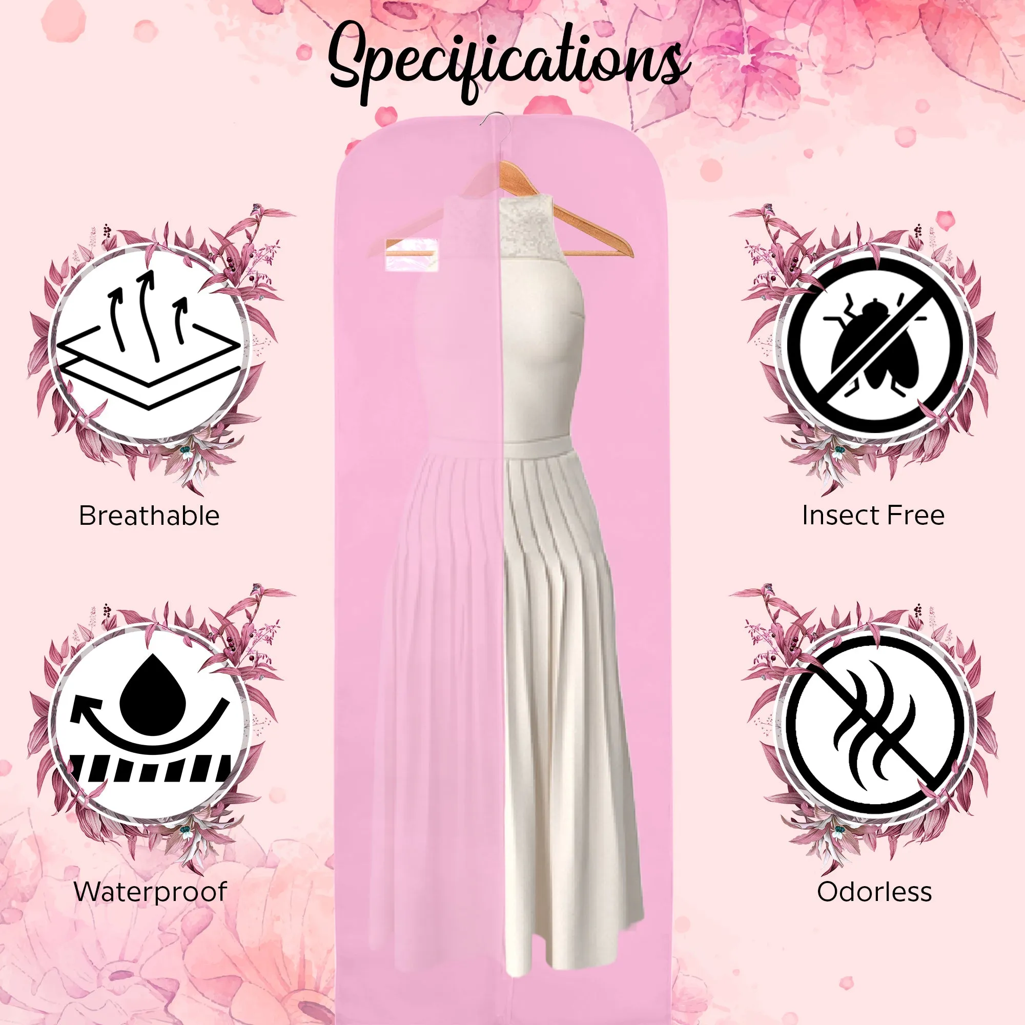 72" Long Evening Dress Cover Bags