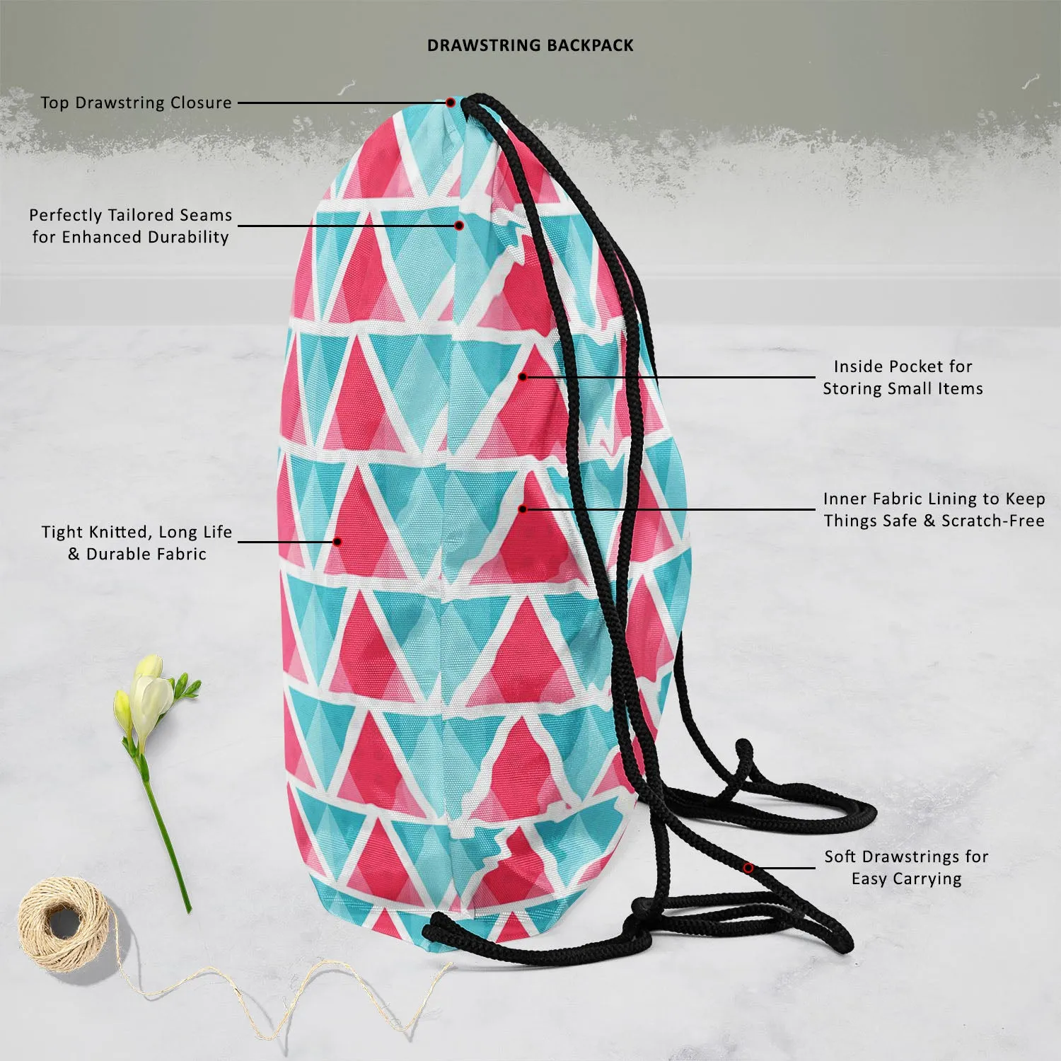Abstract Triangles D1 Backpack for Students | College & Travel Bag