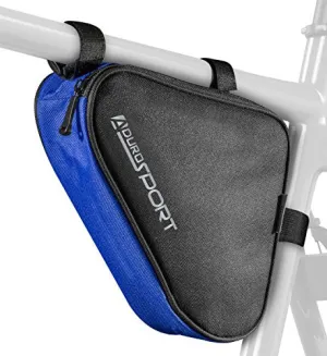 Aduro Sport Bicycle Bike Storage Bag Triangle Saddle Frame Pouch for Cycling (Blue)