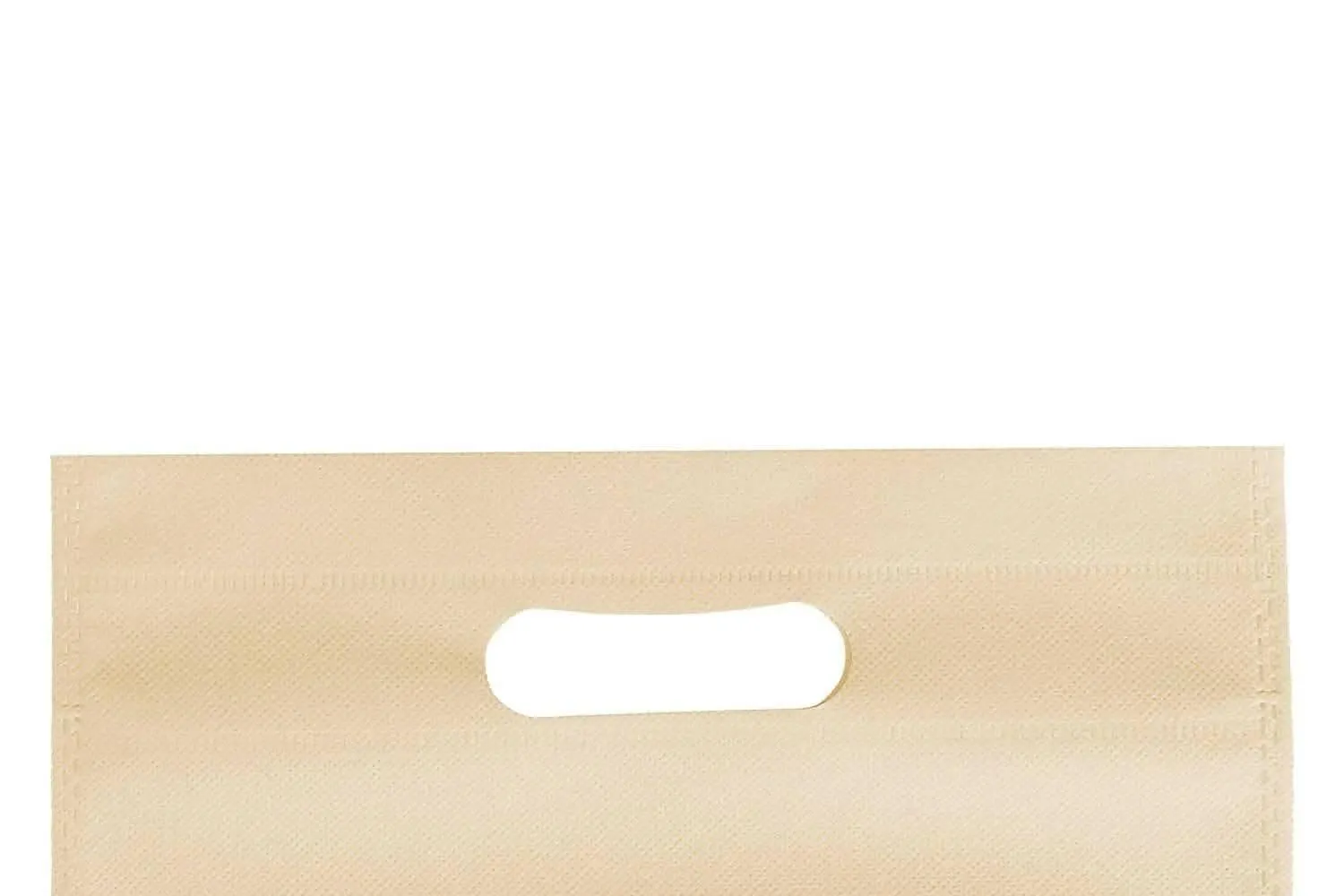 Agrashri Enterprises D Cut cream Cloth Carry Bag (Pack of 50 )