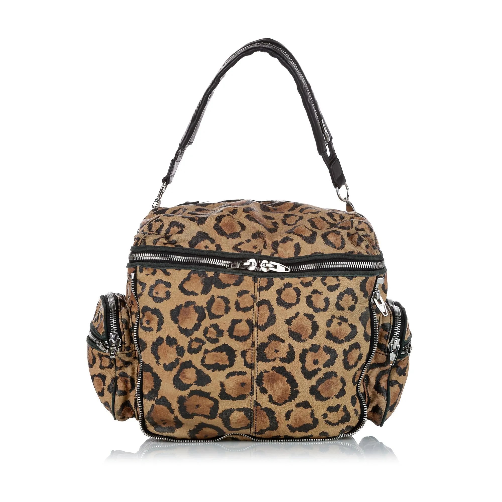 Alexander Wang Leopard Print Leather Shoulder Bag (SHG-24251)