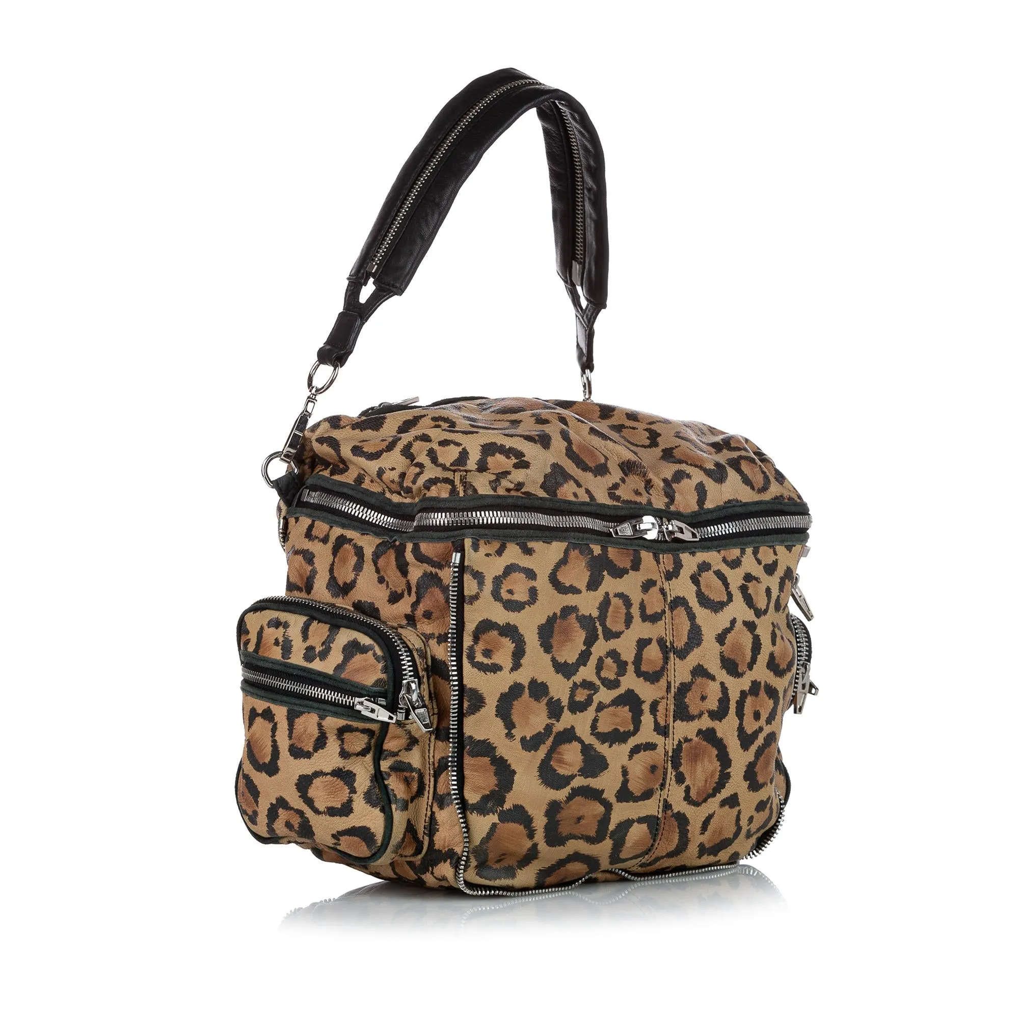 Alexander Wang Leopard Print Leather Shoulder Bag (SHG-24251)
