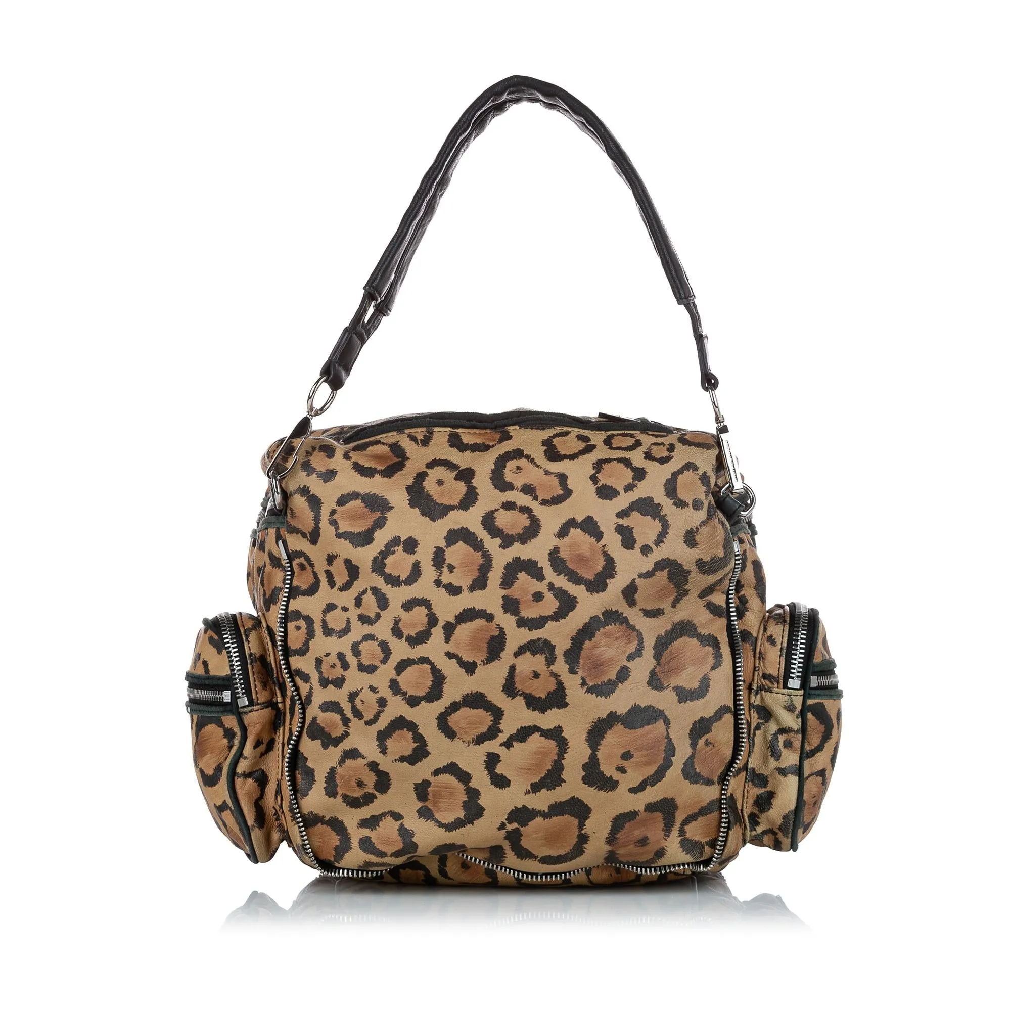 Alexander Wang Leopard Print Leather Shoulder Bag (SHG-24251)