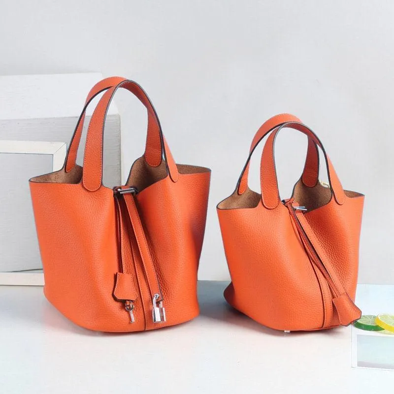 Alexel Genuine Leather handbag Women Leather Bucket Bag, Top Handle Purse, Luxury Bag, Designer Bag, Gift for Her