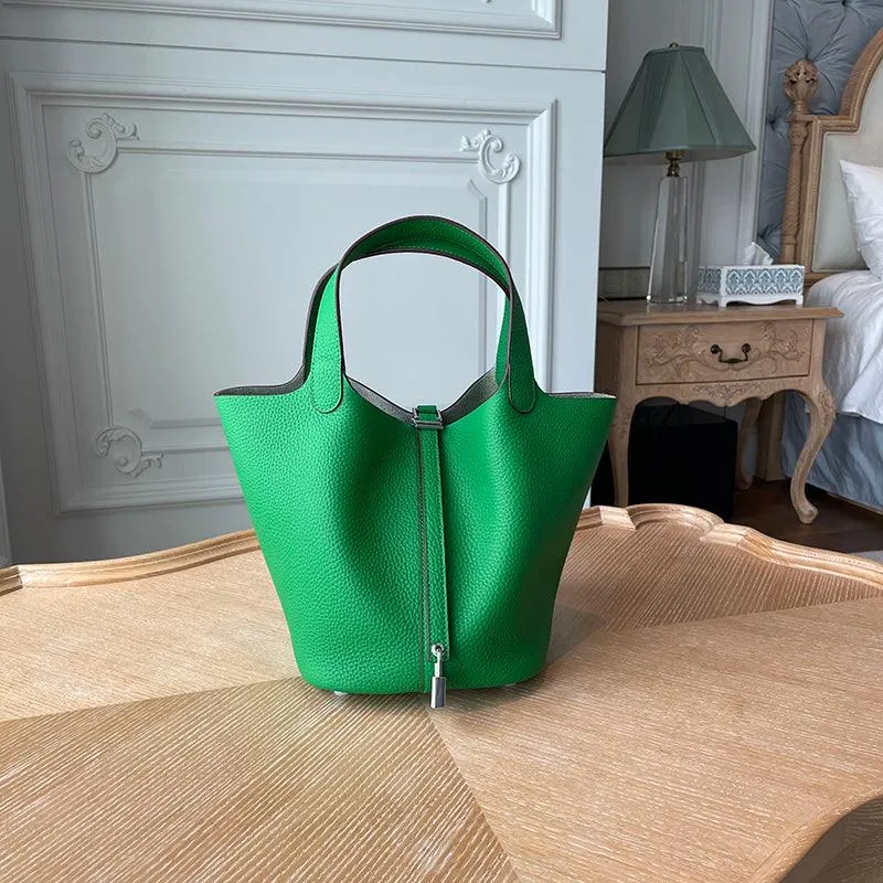 Alexel Genuine Leather handbag Women Leather Bucket Bag, Top Handle Purse, Luxury Bag, Designer Bag, Gift for Her