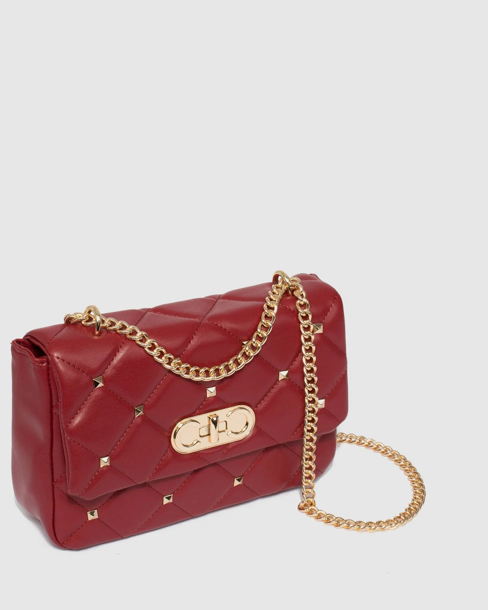 Amillia Studed Red Crossbody Bag