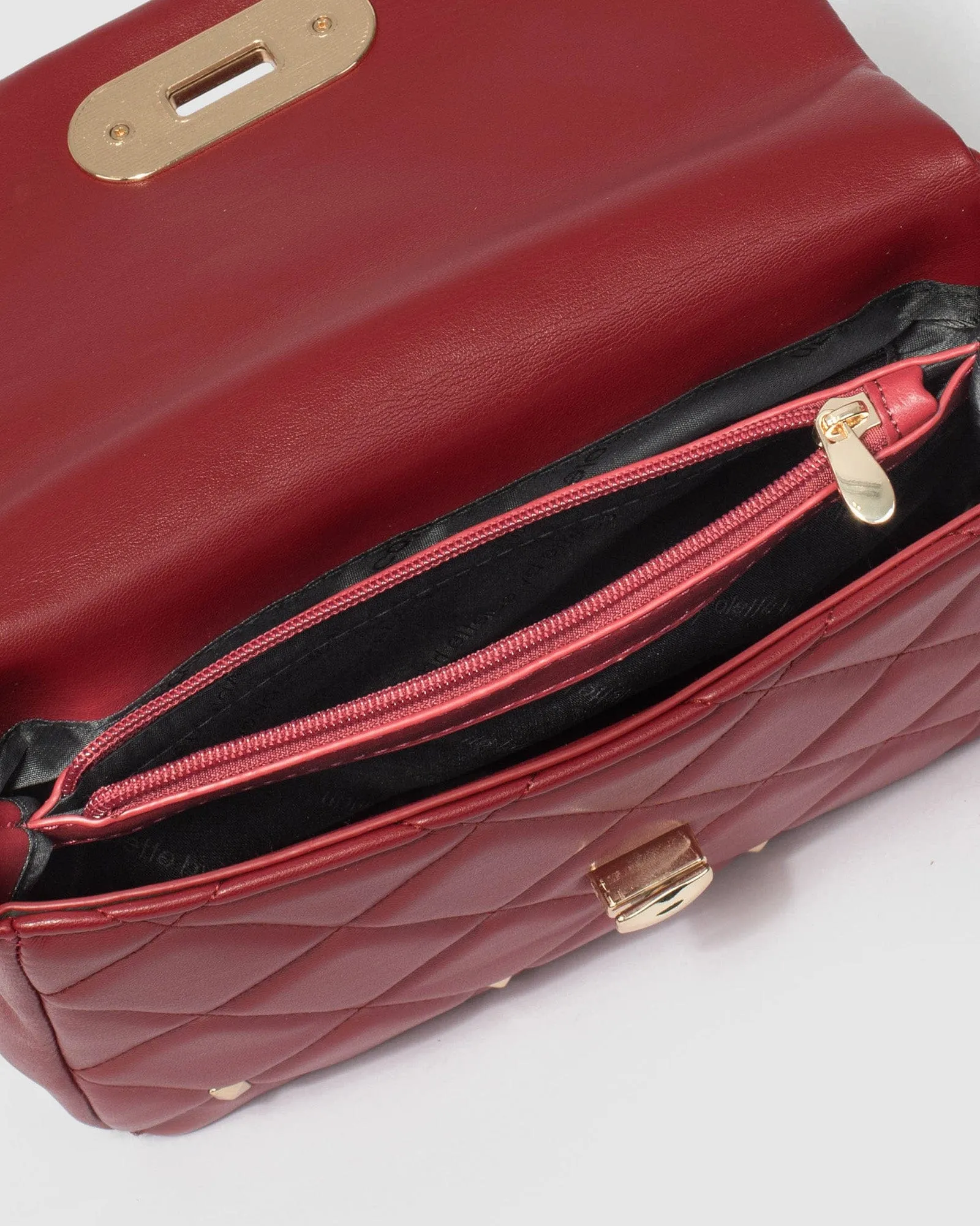 Amillia Studed Red Crossbody Bag