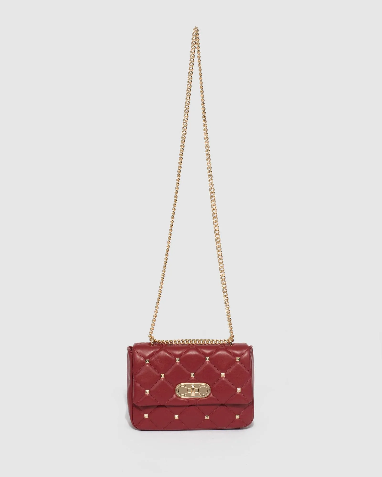 Amillia Studed Red Crossbody Bag