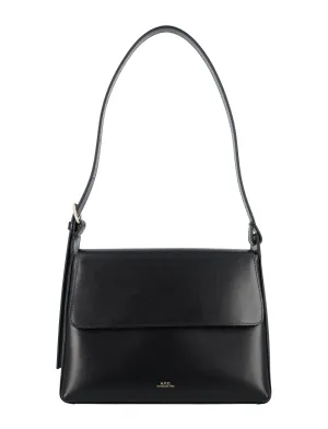 A.P.C. Elegant Mini Flap Handbag - Black (19x25x7 cm)