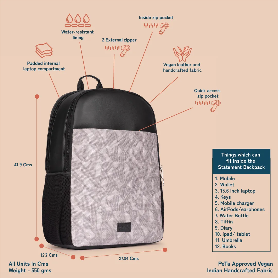 Aravalli Abstract Statement Backpack