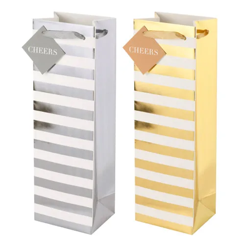 Assorted Ritzy Stripes Wine Bags by Cakewalk