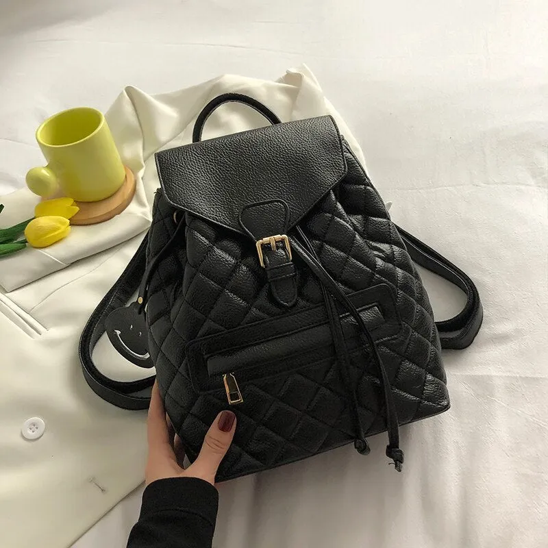 Back to College Fashion Luxury Women Backpack Soft Leather Lady Shoulder Bags Small School Backpacks for Girls Designer Travel Rucksack Purses