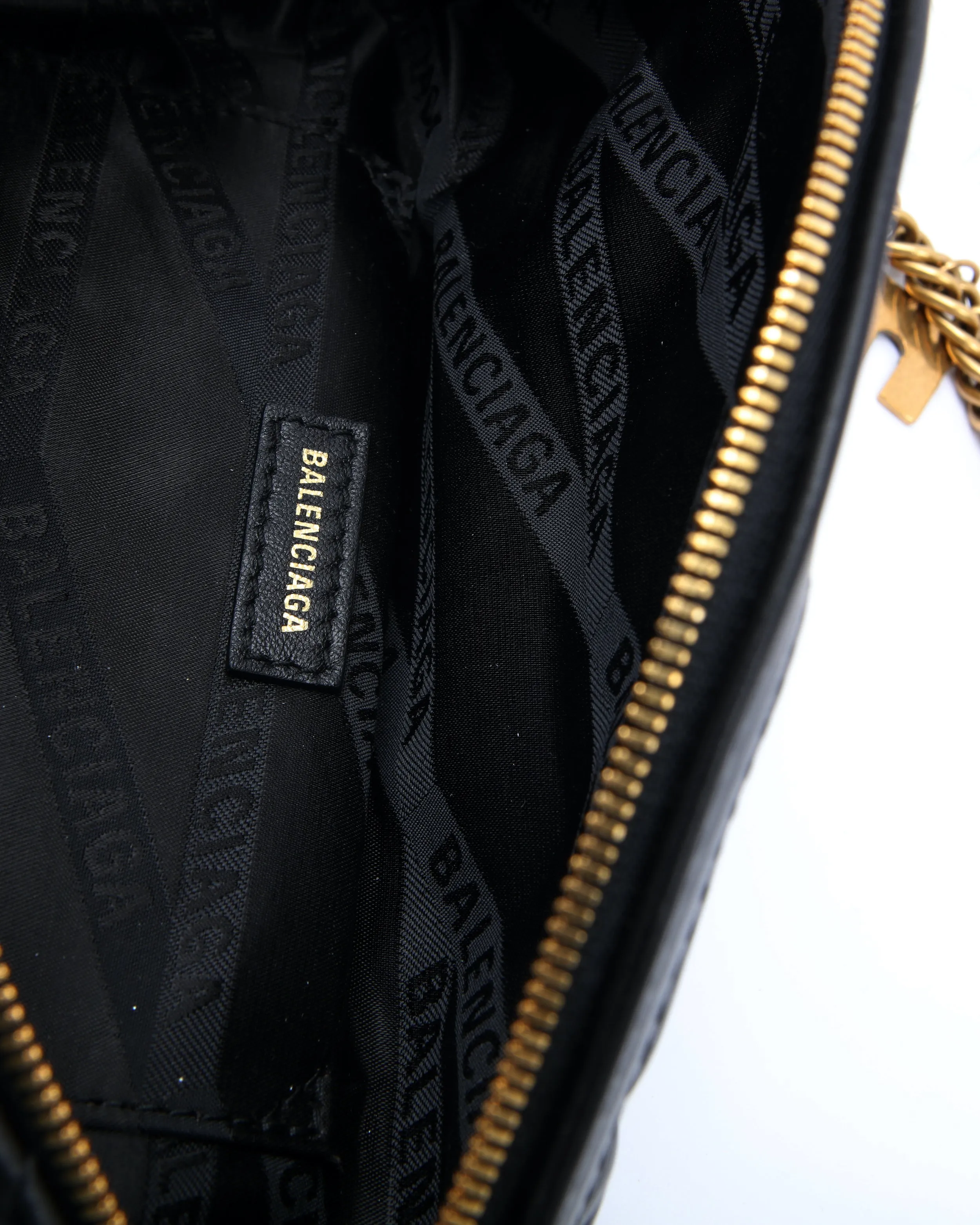 Balenciaga Black Quilted Souvenir XS Bum Bag