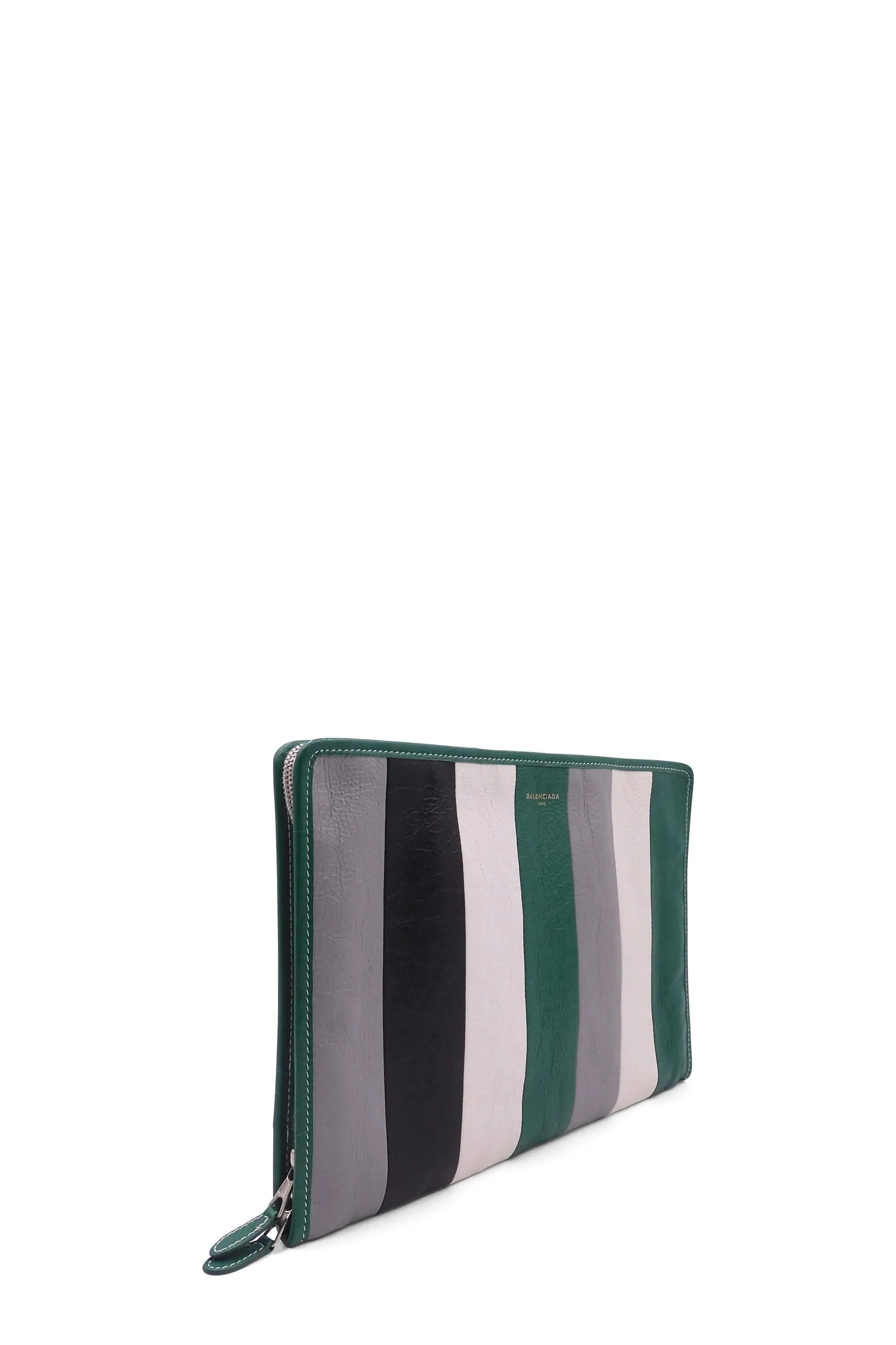 Bazar Striped Pouch Multicolor Green