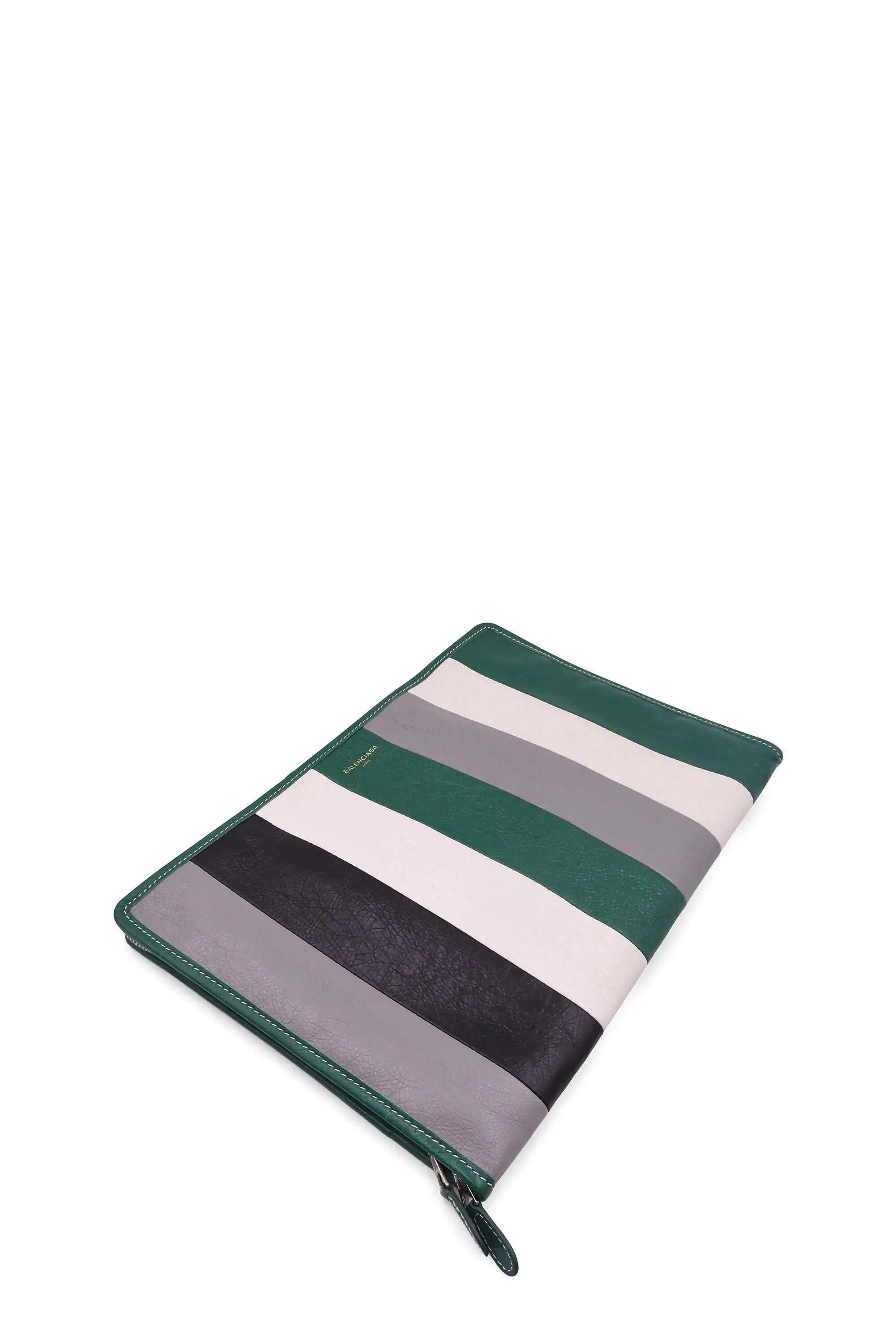 Bazar Striped Pouch Multicolor Green