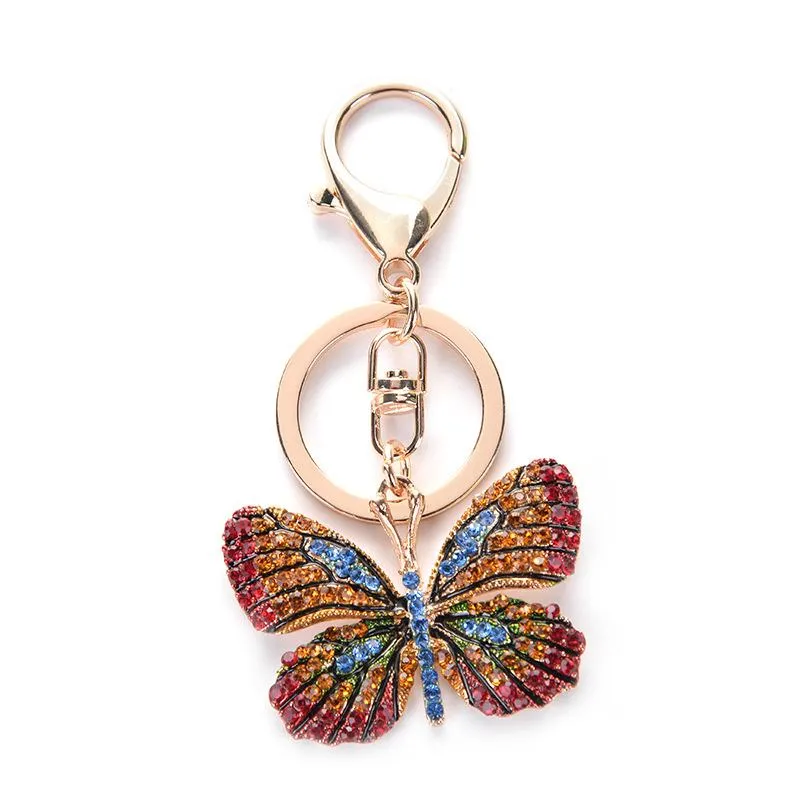 Bejeweled Sparkling Rhinestone Butterfly Keychain