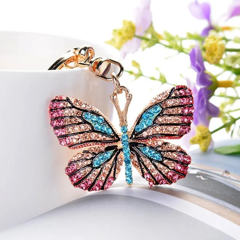 Bejeweled Sparkling Rhinestone Butterfly Keychain