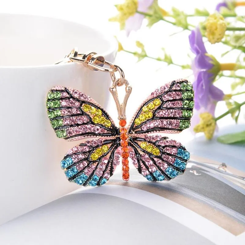 Bejeweled Sparkling Rhinestone Butterfly Keychain