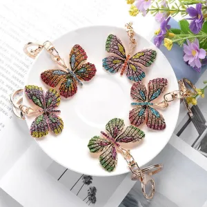 Bejeweled Sparkling Rhinestone Butterfly Keychain