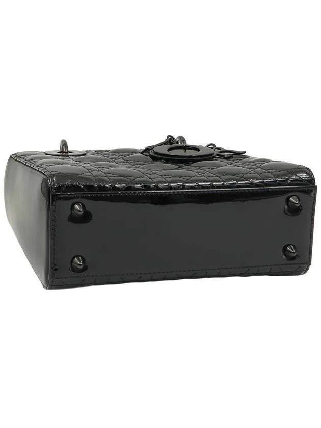 Black Ultra Glossy Patent Leather Lady MY ABC Small 2WAY