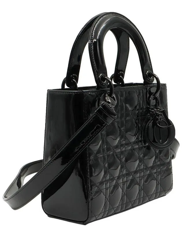 Black Ultra Glossy Patent Leather Lady MY ABC Small 2WAY