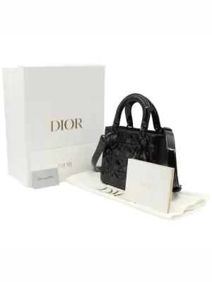 Black Ultra Glossy Patent Leather Lady MY ABC Small 2WAY