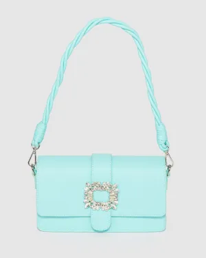 Blue Francesca Crystal Shoulder Bag