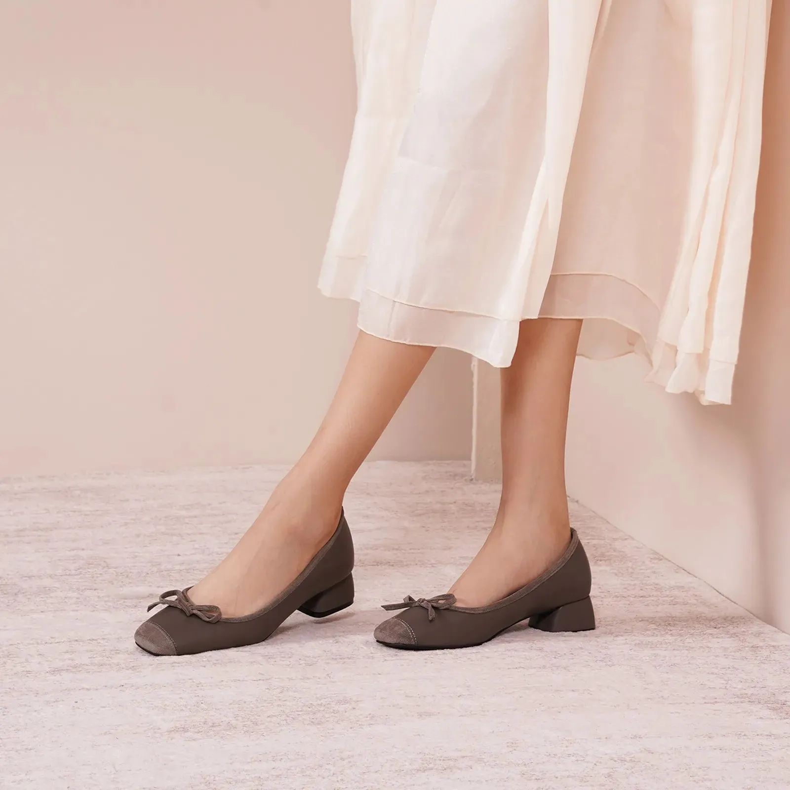 Bowknot Ballet Low Heels