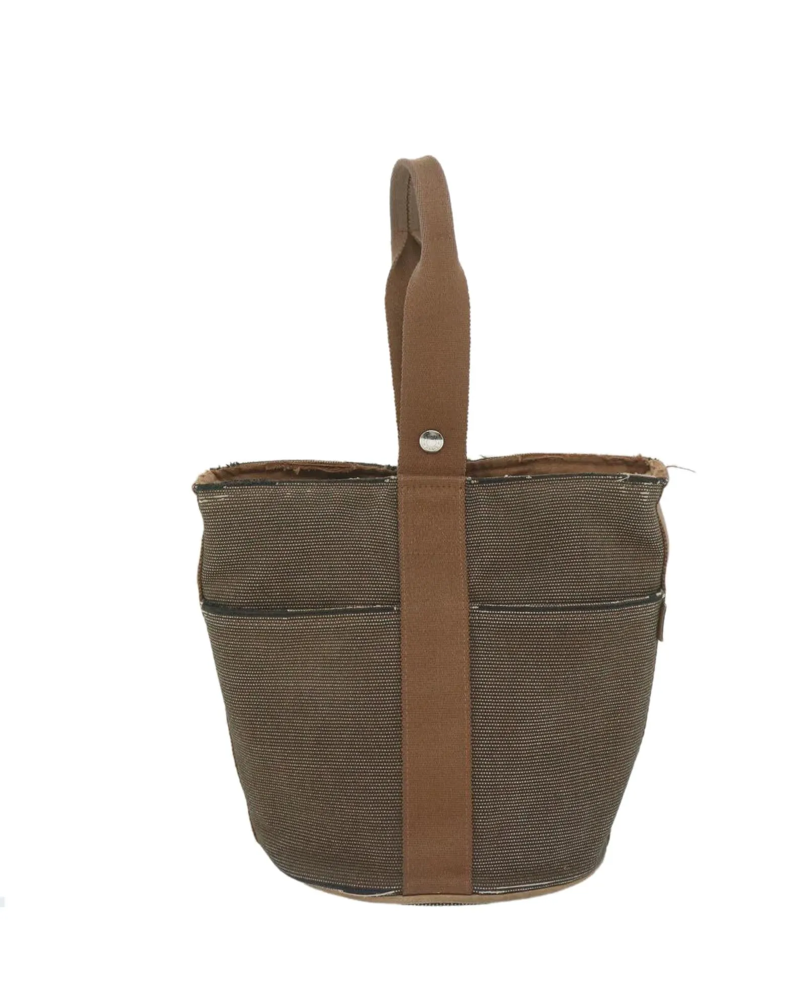 Brown Canvas Hand Bag - Authentic HERMES