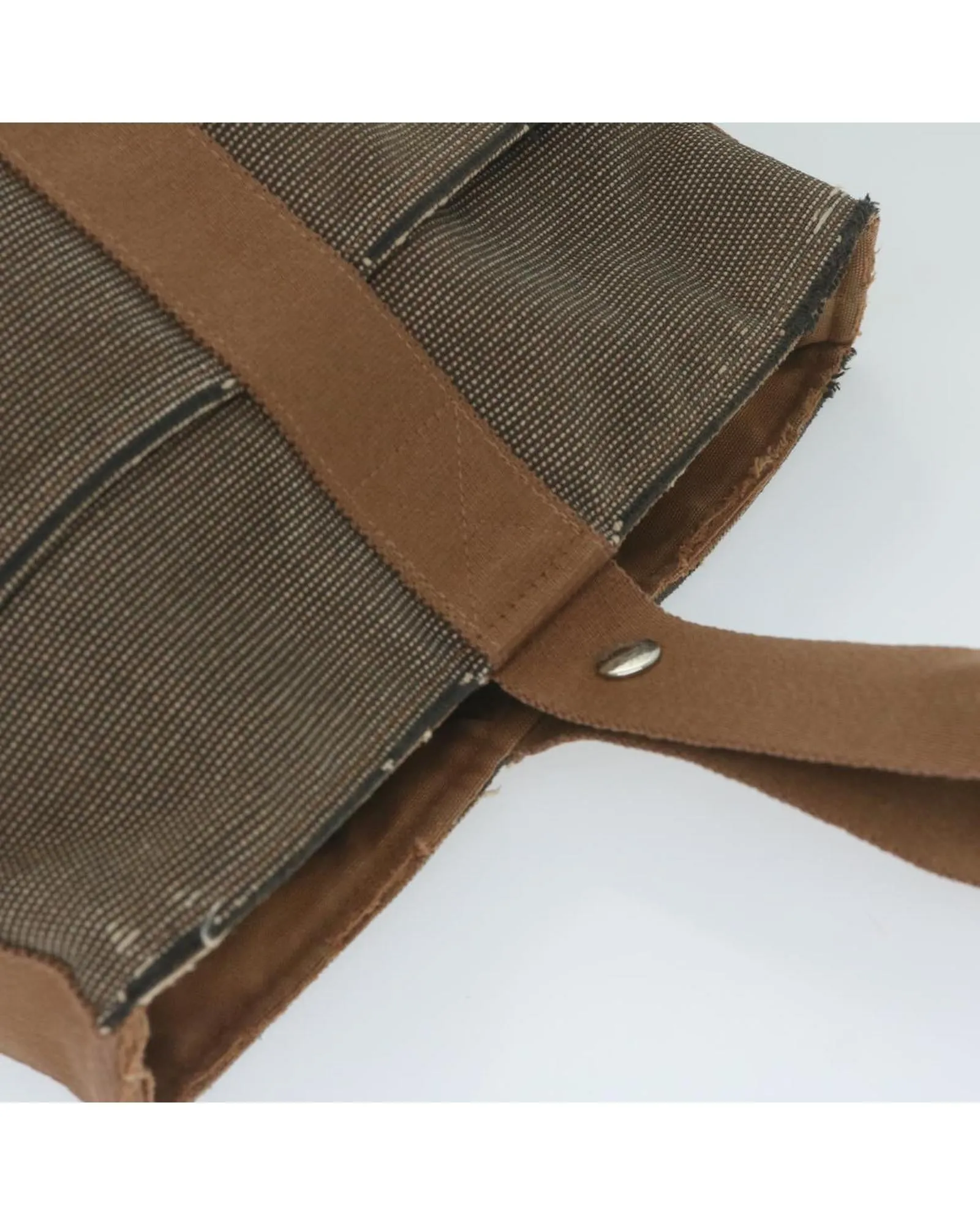 Brown Canvas Hand Bag - Authentic HERMES