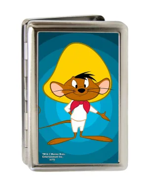 Business Card Holder - LARGE - Speedy Gonzales Pose FCG Blue
