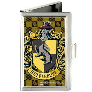 Business Card Holder - SMALL - Hufflepuff Crest FCG Golds Black