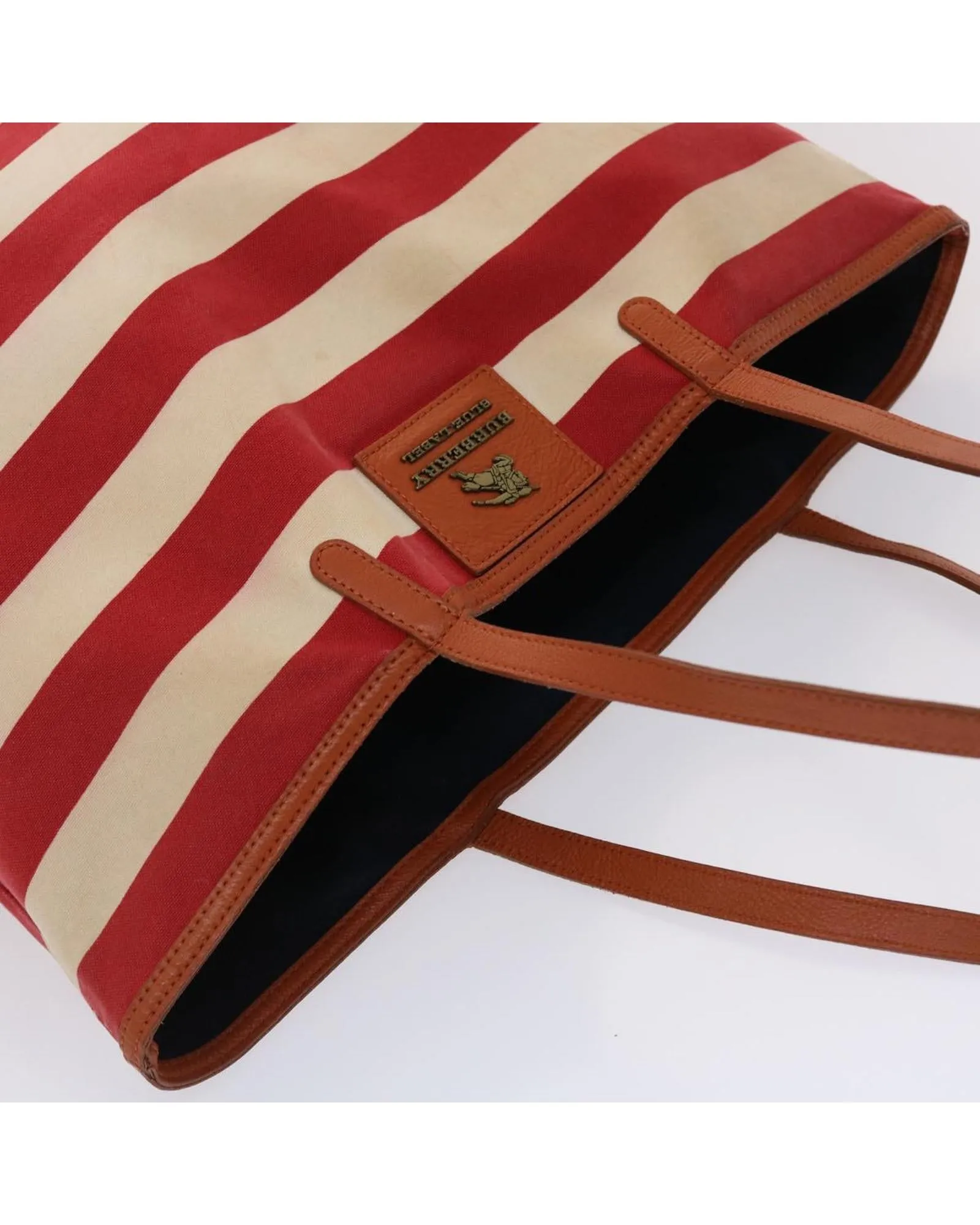Canvas Tote Bag with Red and White Accents