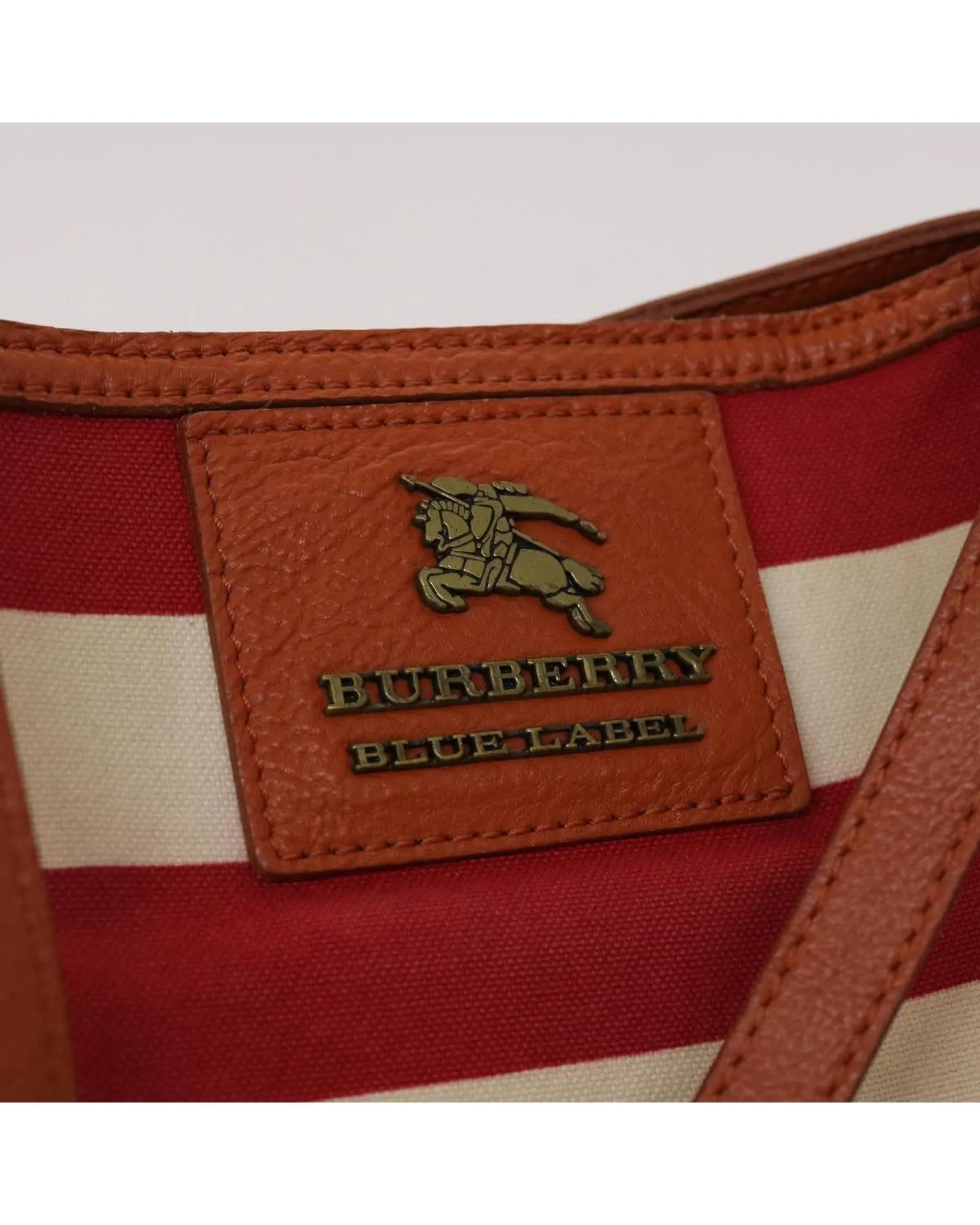 Canvas Tote Bag with Red and White Accents