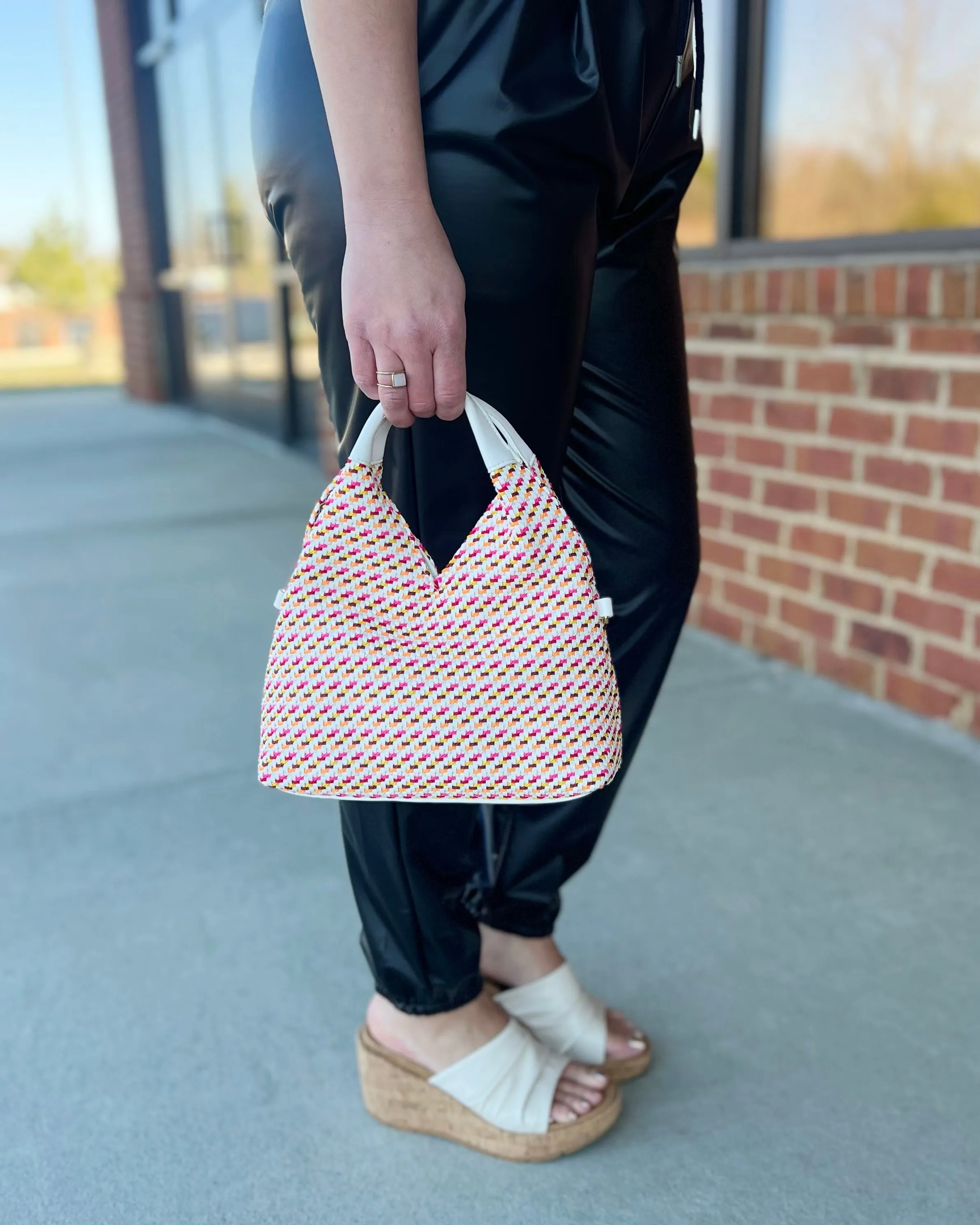 Cecily Woven Hobo Bag in Multi FINAL SALE