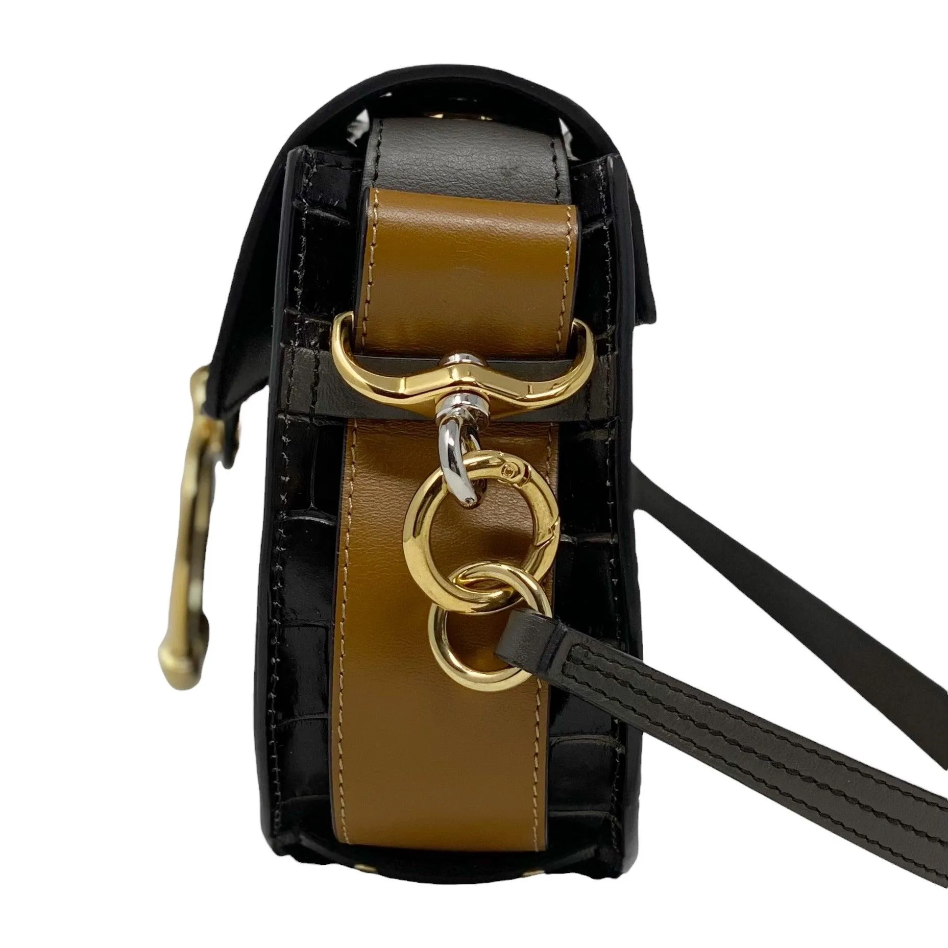 Chloé Chocolate Croc Small Tess Bag