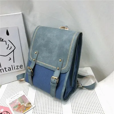 Christmas Gift DORANMI Patchwork Backpack Women's Schoolbags 2021 Big Square Rucksacks Contrast Large Capacity Backpacks Mochila Back Bag BG918