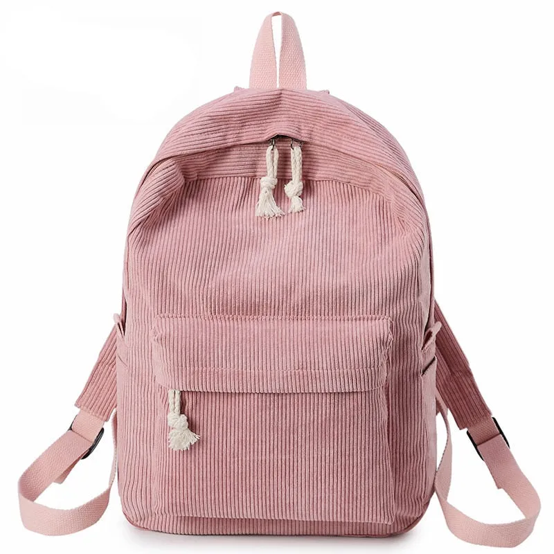 Christmas Gift Herald Fashion Preppy Fabric Backpack Female Velvet Design Collage School Backpack For Teenage Girl Striped Backpack Women