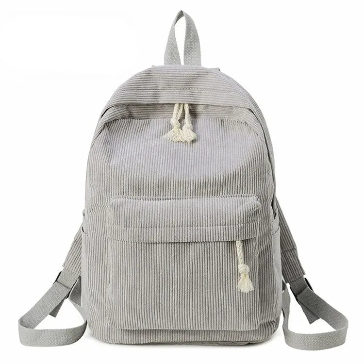 Christmas Gift Herald Fashion Preppy Fabric Backpack Female Velvet Design Collage School Backpack For Teenage Girl Striped Backpack Women