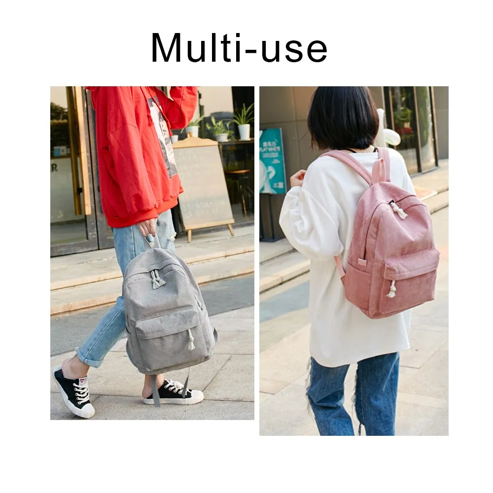Christmas Gift Herald Fashion Preppy Fabric Backpack Female Velvet Design Collage School Backpack For Teenage Girl Striped Backpack Women