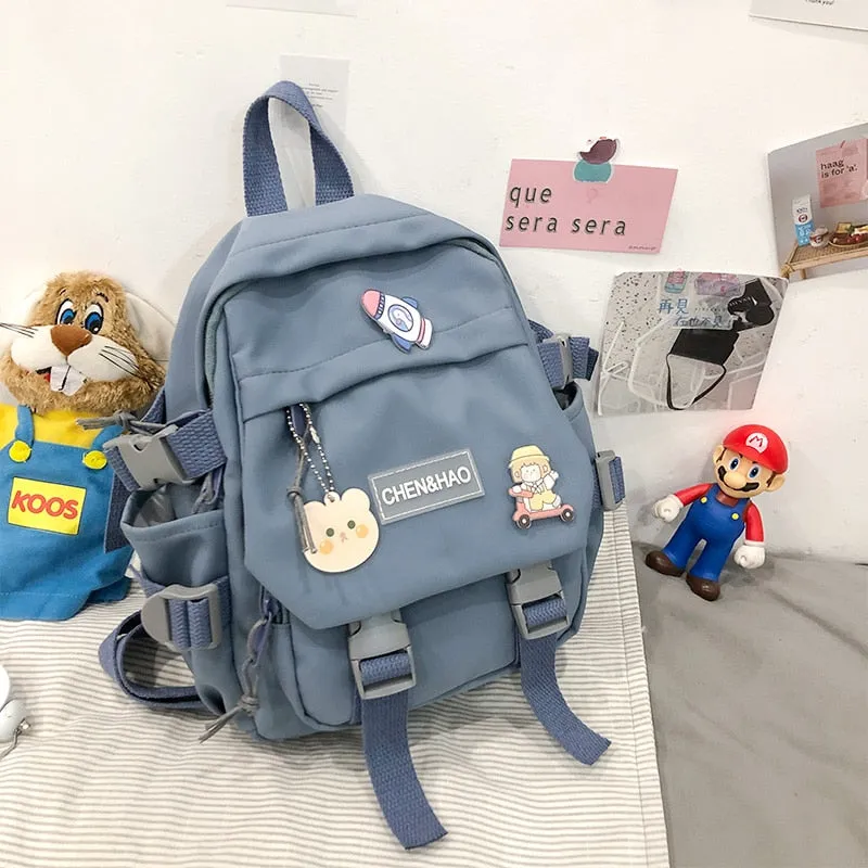 Christmas Gift Small women's backpack girls school bag waterproof nylon fashion Japanese casual young girl's bag Female mini
