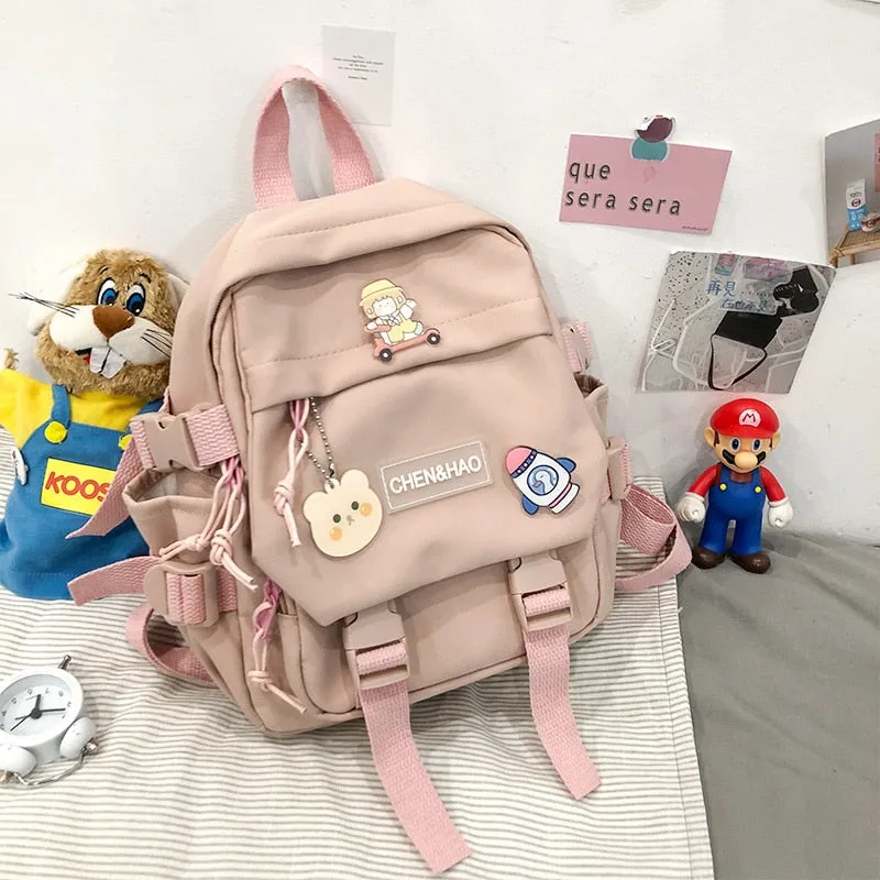 Christmas Gift Small women's backpack girls school bag waterproof nylon fashion Japanese casual young girl's bag Female mini