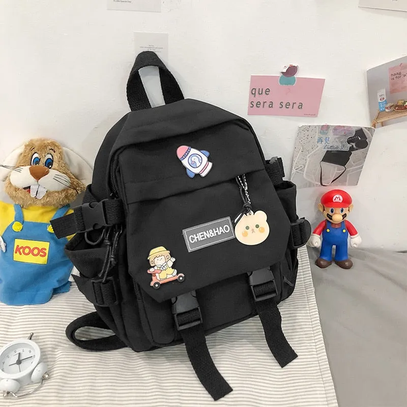 Christmas Gift Small women's backpack girls school bag waterproof nylon fashion Japanese casual young girl's bag Female mini