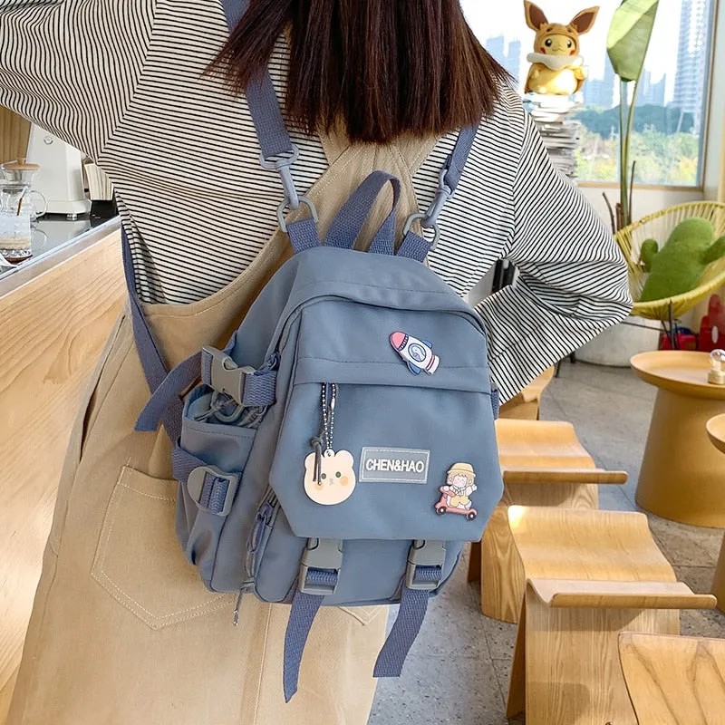 Christmas Gift Small women's backpack girls school bag waterproof nylon fashion Japanese casual young girl's bag Female mini
