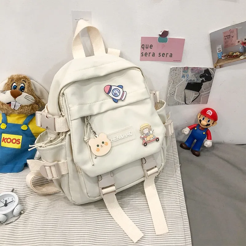 Christmas Gift Small women's backpack girls school bag waterproof nylon fashion Japanese casual young girl's bag Female mini