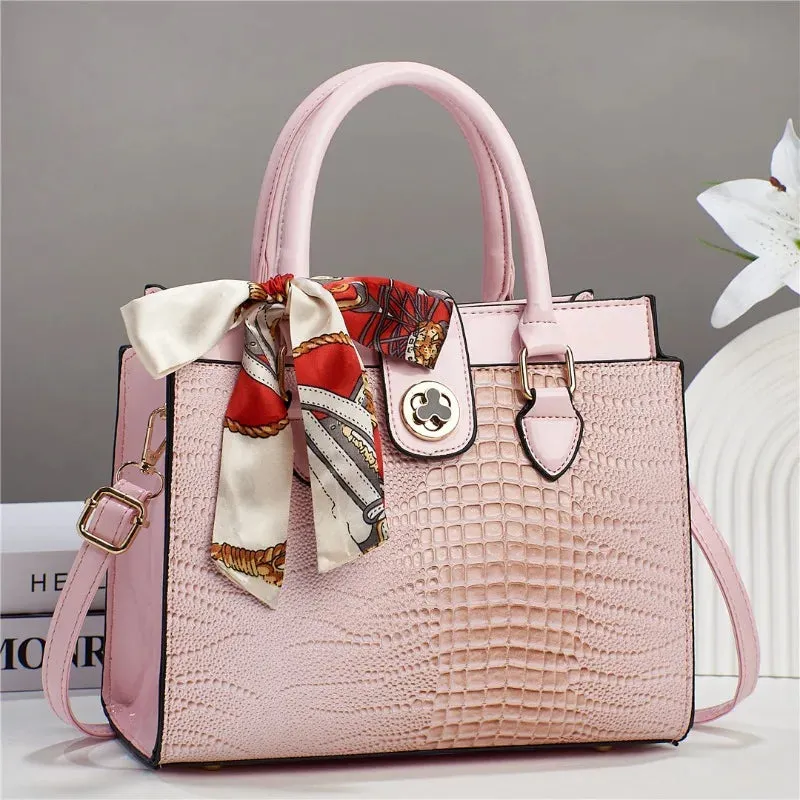 Crocodile Pattern Texture PU Crossbody Bags Light Luxury High-quality Women's Handbag