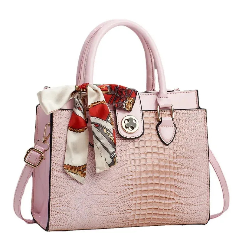 Crocodile Pattern Texture PU Crossbody Bags Light Luxury High-quality Women's Handbag