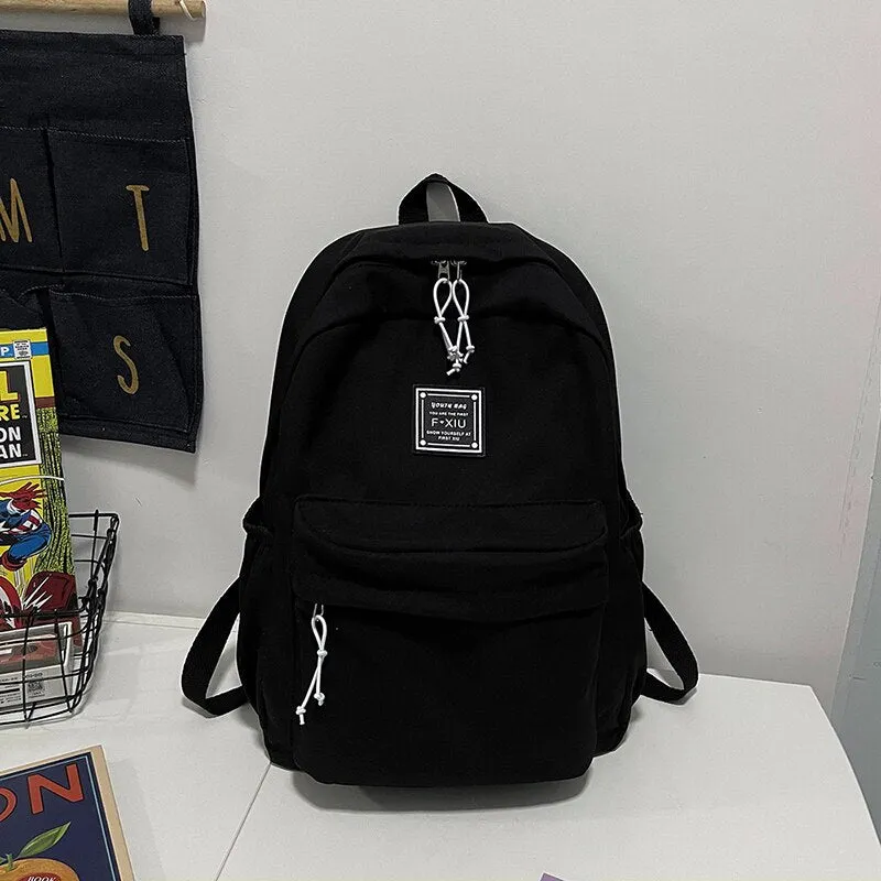 DCIMOR Fashion Solid Color Waterproof Nylon Women Backpack Female Kawaii Large Capacity Schoolbag College Lady Laptop Backpacks