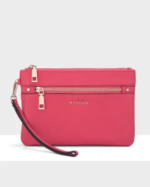 Eliza Large Zip Pouch with Wrist Strap